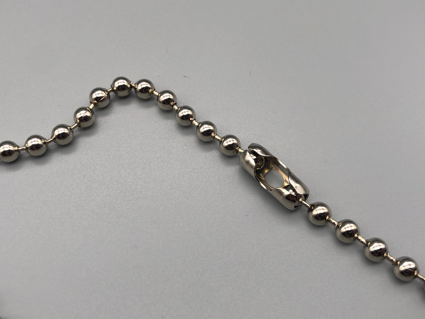 Silver Metal Chain for Vertical Blinds - No.6 Bead Size: 3.2mnm + Free Connector - Parts4Blinds