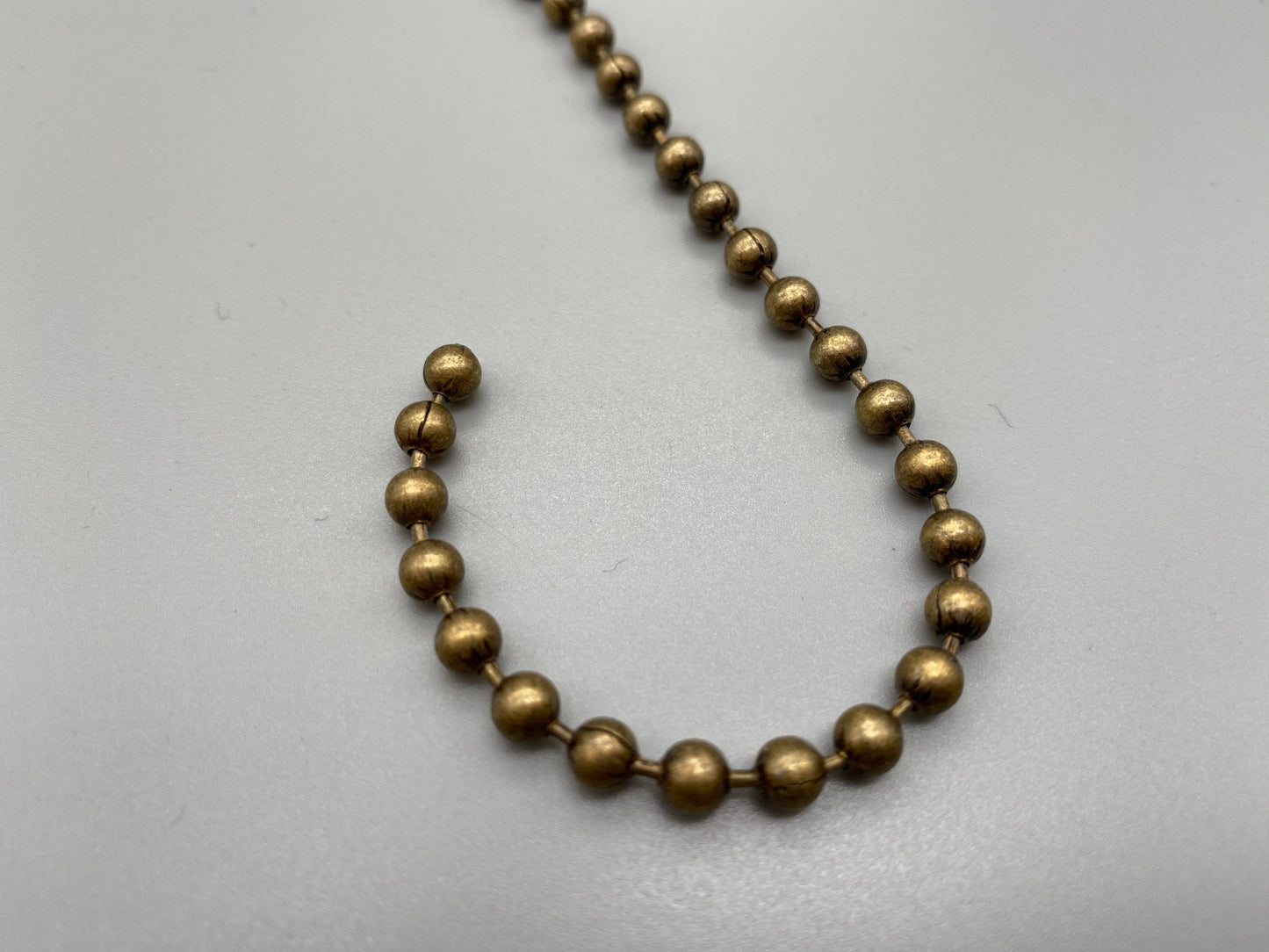 Endless Antique Brass Metal Chain - No.10 Bead Size: 4.5mm Loop - Parts4Blinds