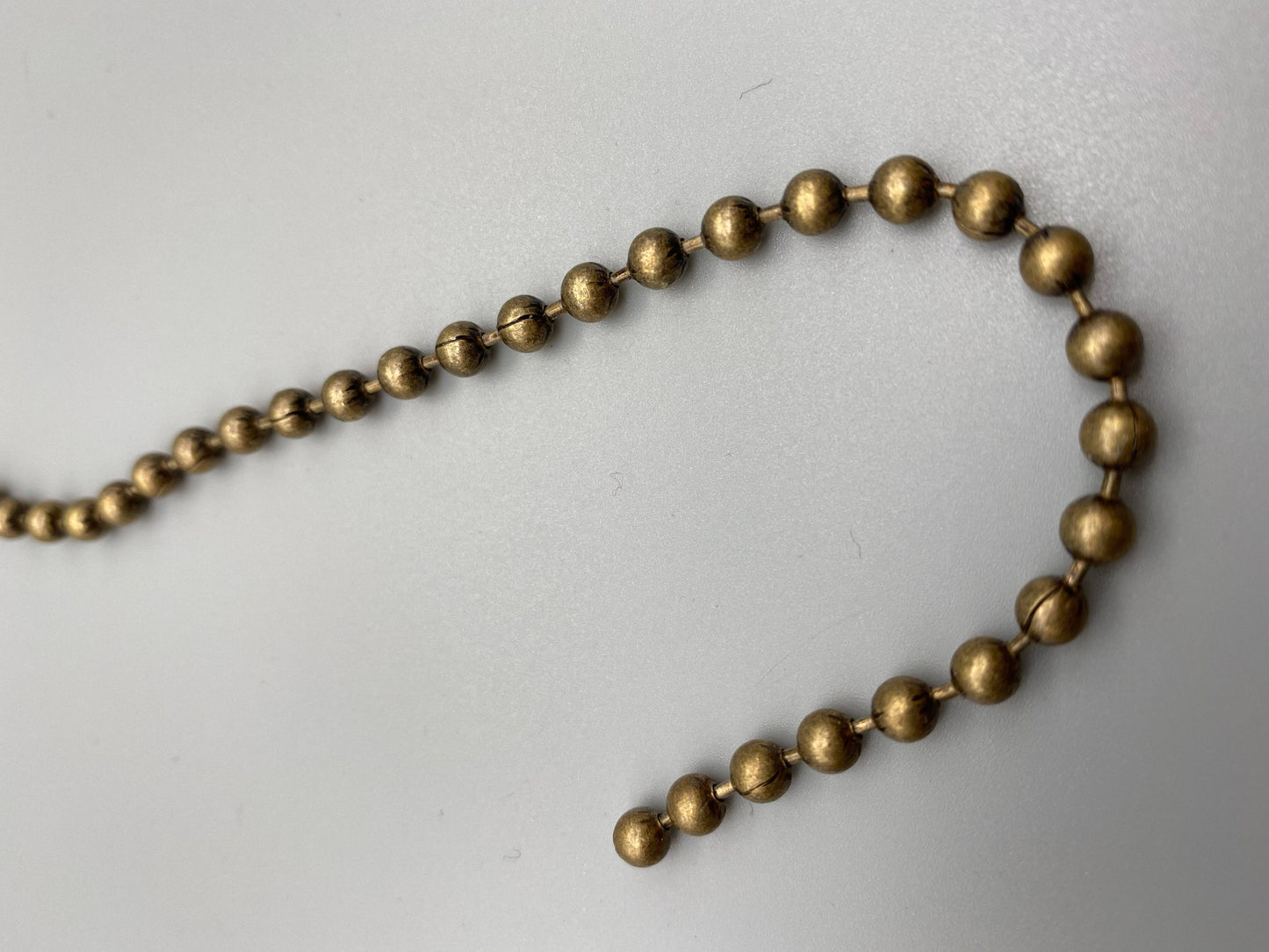 Endless Antique Brass Metal Chain - No.10 Bead Size: 4.5mm Loop - Parts4Blinds