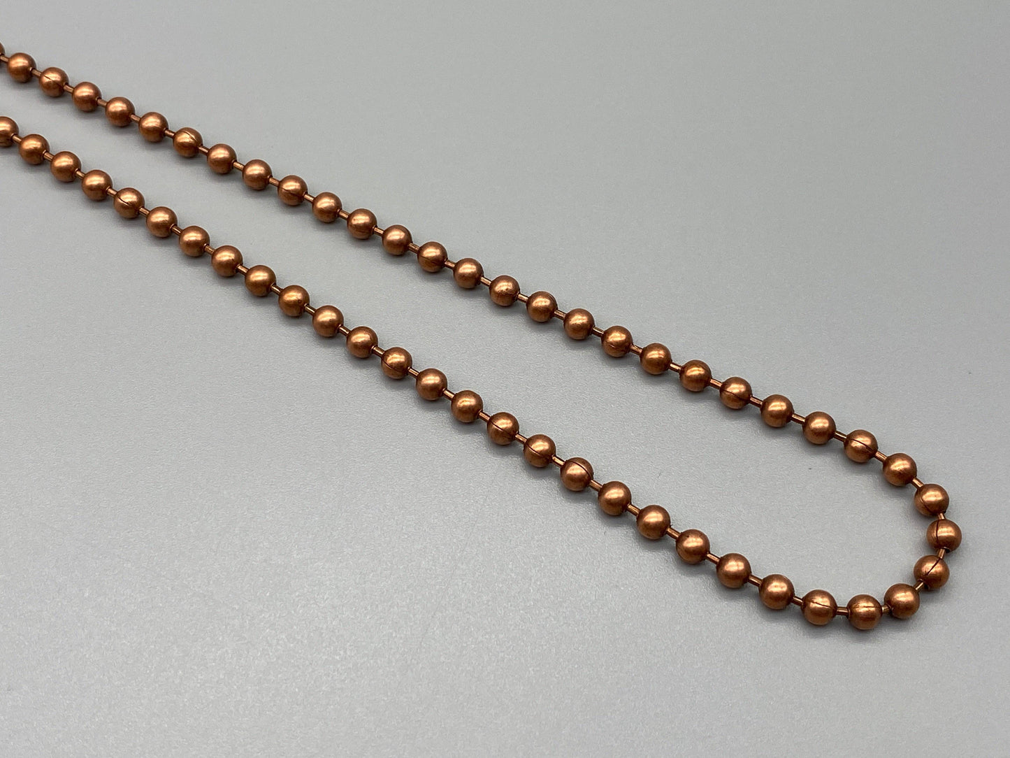 Endless Antique Copper Metal Chain - No.10 Bead Size: 4.5mm Loop - Parts4Blinds