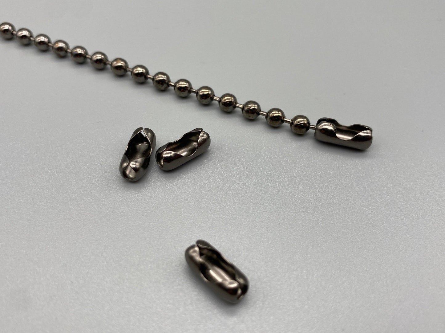 Gunmetal Chain - No.10 Bead Size: 4.5mm + Free Connector - Parts4Blinds