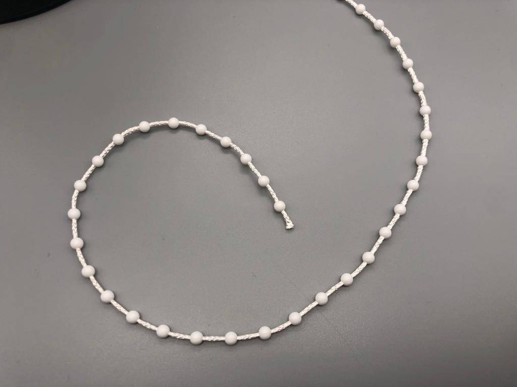 White Plastic Chain for Vertical Blinds - No.10 Bead Size: 4.5mm + Free Connector - Parts4Blinds