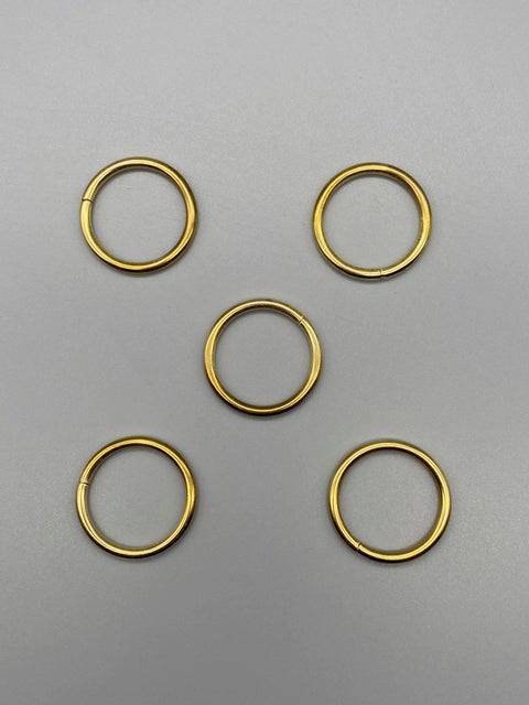 Curtain Pole Rings Gold - Inner Diameter 25mm - Solid - Pack of 25 - Parts4Blinds