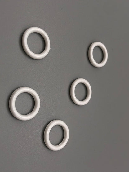 Roman Blinds Rings - Various Sizes - Clear & White Colour - Pack of 100pcs - Parts4Blinds