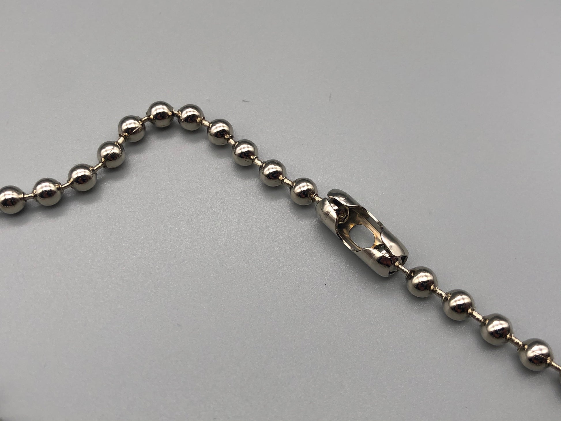 Silver Metal Chain for Vertical Blinds - No.6 Bead Size: 3.2mnm + Free Connector - Parts4Blinds