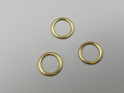 Gold Metal Rings - Inner Diameter 15mm - Pack of 50pcs - Parts4Blinds