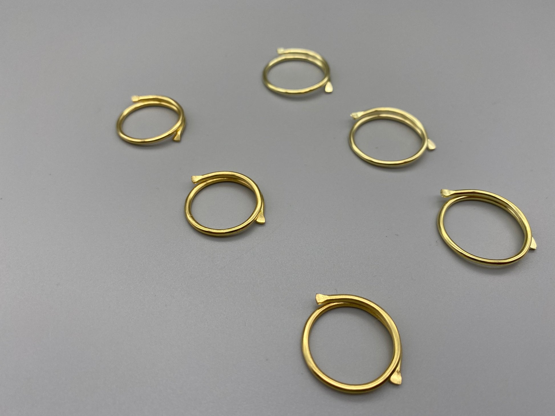 Gold Metal Split Rings - Inner Diameter 19mm & 22mm - Pack of 50pcs - Parts4Blinds