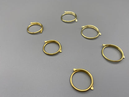 Gold Metal Split Rings - Inner Diameter 19mm & 22mm - Pack of 50pcs - Parts4Blinds