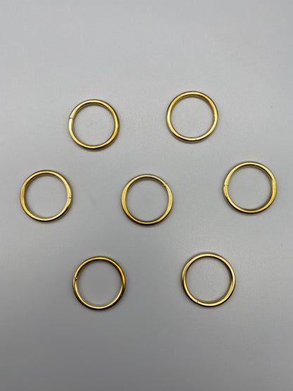 Gold Metal Rings - Inner Diameter 15mm - Pack of 50pcs - Parts4Blinds