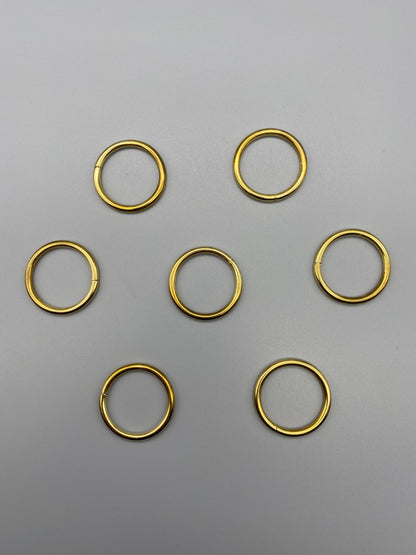 Gold Metal Rings - Inner Diameter 15mm - Pack of 50pcs - Parts4Blinds