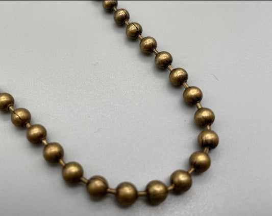 Endless Antique Brass Metal Chain - No.10 Bead Size: 4.5mm Loop - Parts4Blinds