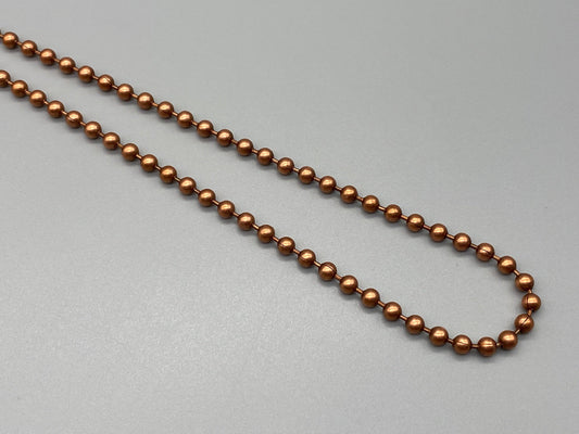 Endless Antique Copper Metal Chain - No.10 Bead Size: 4.5mm Loop - Parts4Blinds