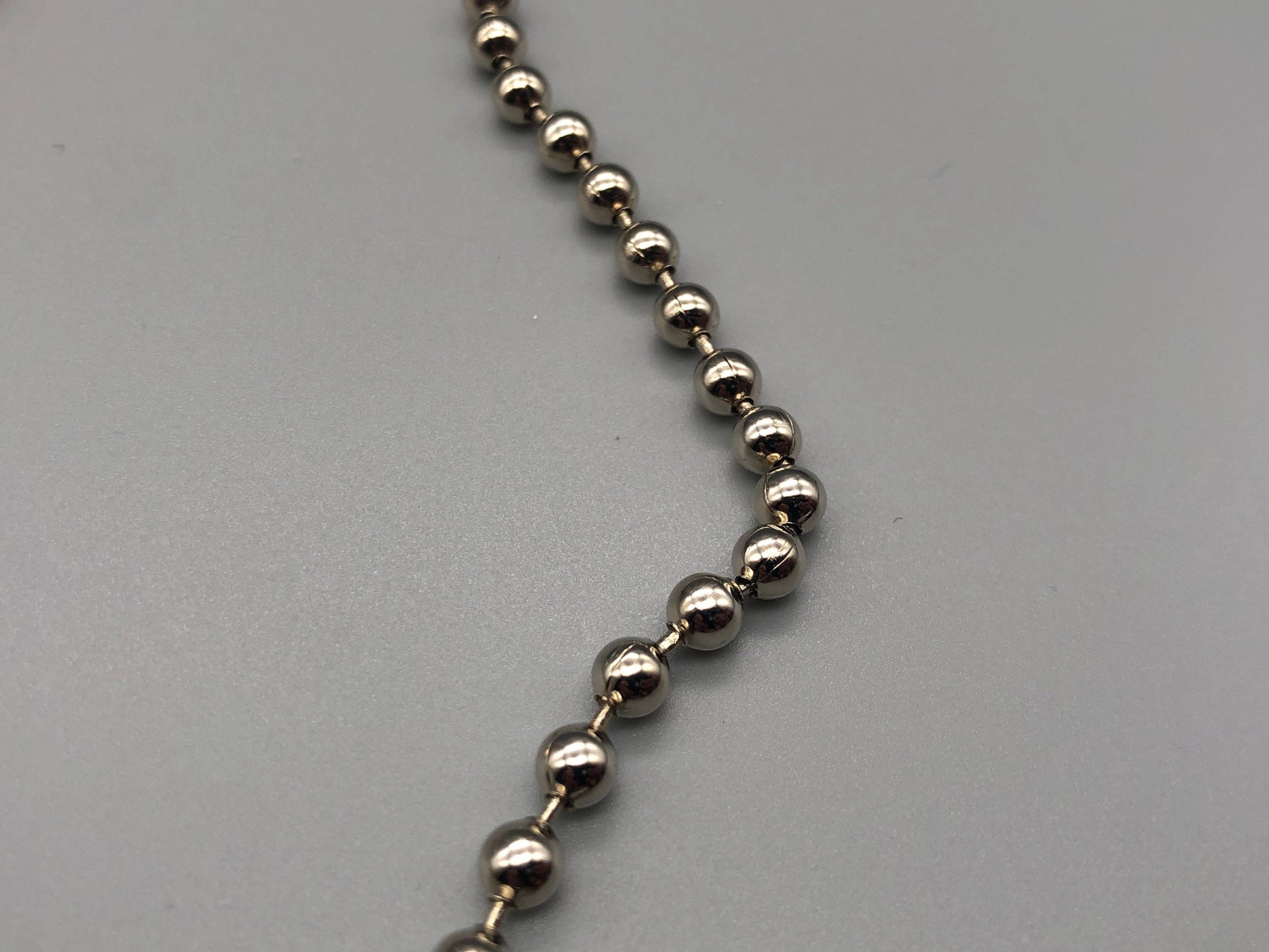 Endless Silver Metal Chain - No.10 Bead Size: 4.5mm Loop - Parts4Blinds
