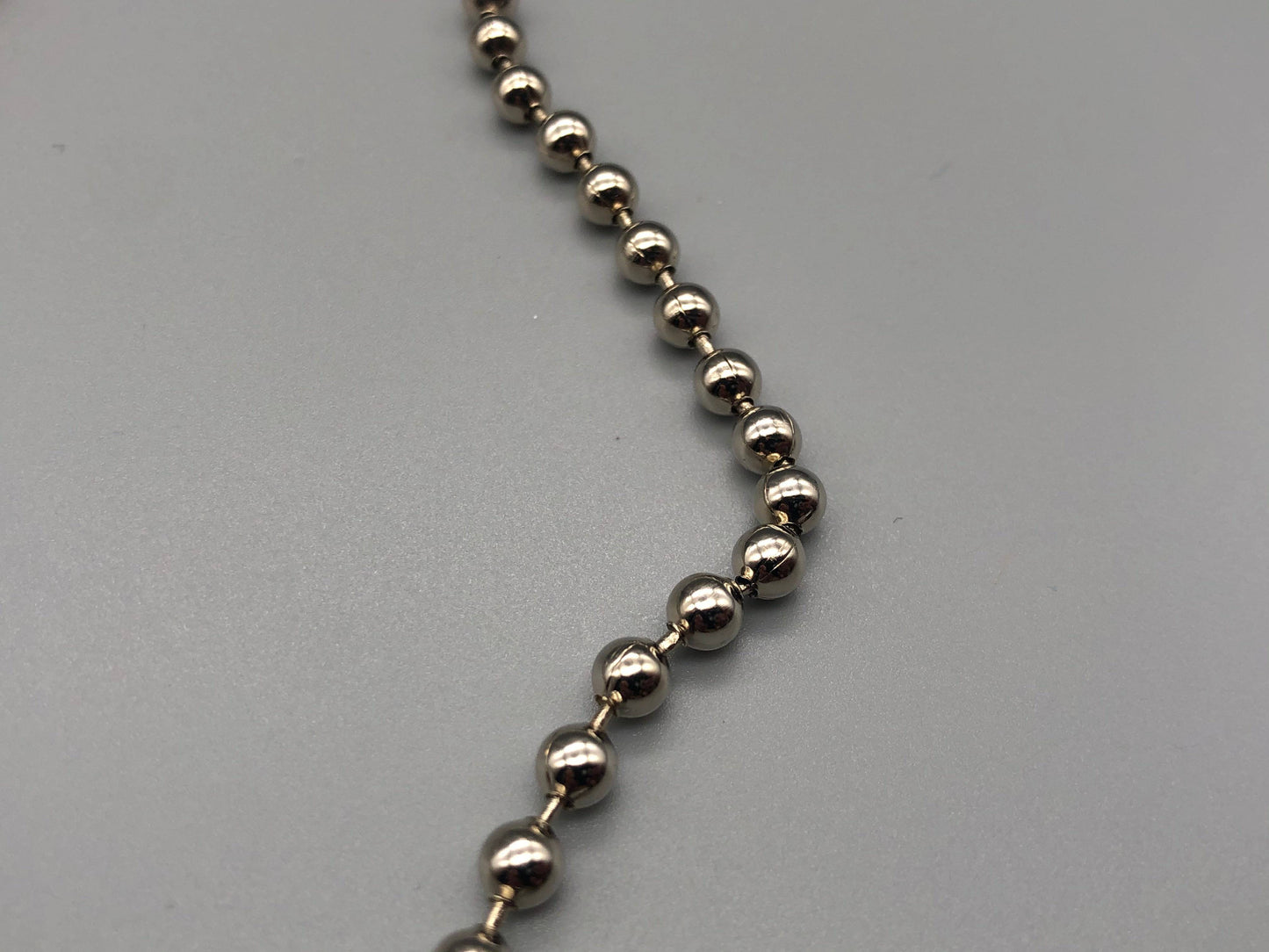 Endless Silver Metal Chain - No.10 Bead Size: 4.5mm Loop - Parts4Blinds