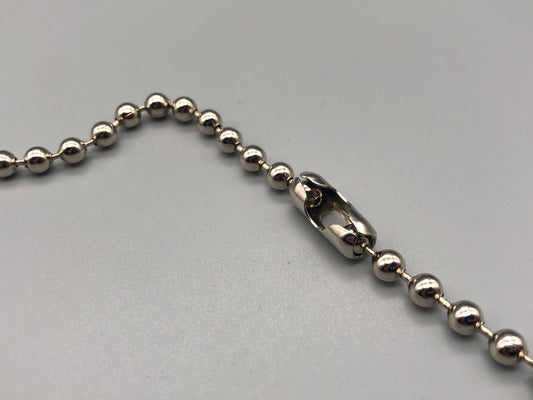 Silver Metal Chain for Vertical Blinds - No.6 Bead Size: 3.2mnm + Free Connector - Parts4Blinds