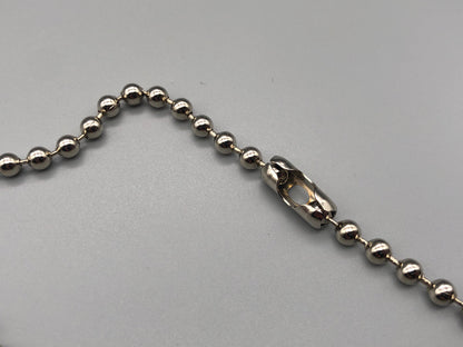 Silver Metal Chain for Vertical Blinds - No.6 Bead Size: 3.2mnm + Free Connector - Parts4Blinds