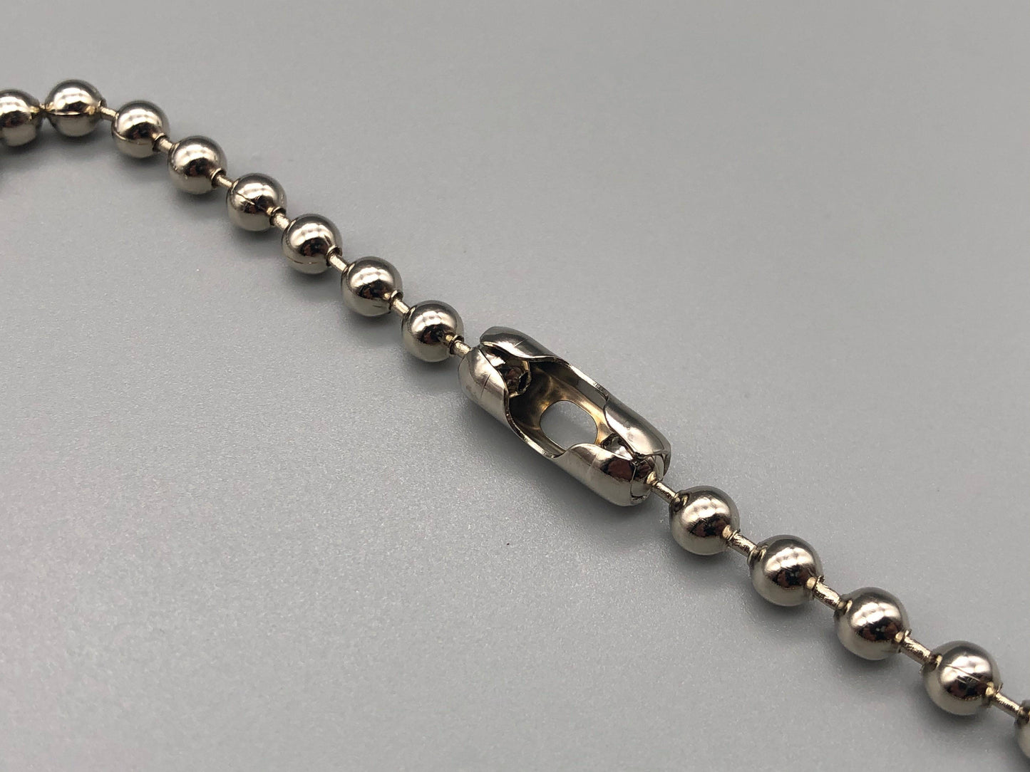 Silver Metal Chain for Vertical Blinds - No.6 Bead Size: 3.2mnm + Free Connector - Parts4Blinds