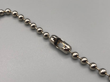 Silver Metal Chain for Vertical Blinds - No.6 Bead Size: 3.2mnm + Free Connector - Parts4Blinds