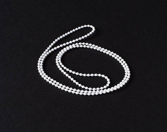 Endless White Plastic Chain for Roller & Roman Blinds - No.10 Bead Size: 4.5mm - Loop - Parts4Blinds