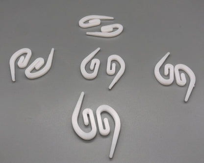 Heavy Duty Curtain Hooks - Durable Plastic Various Pack Sizes - White - Parts4Blinds