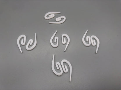 Heavy Duty Curtain Hooks - Durable Plastic Various Pack Sizes - White - Parts4Blinds