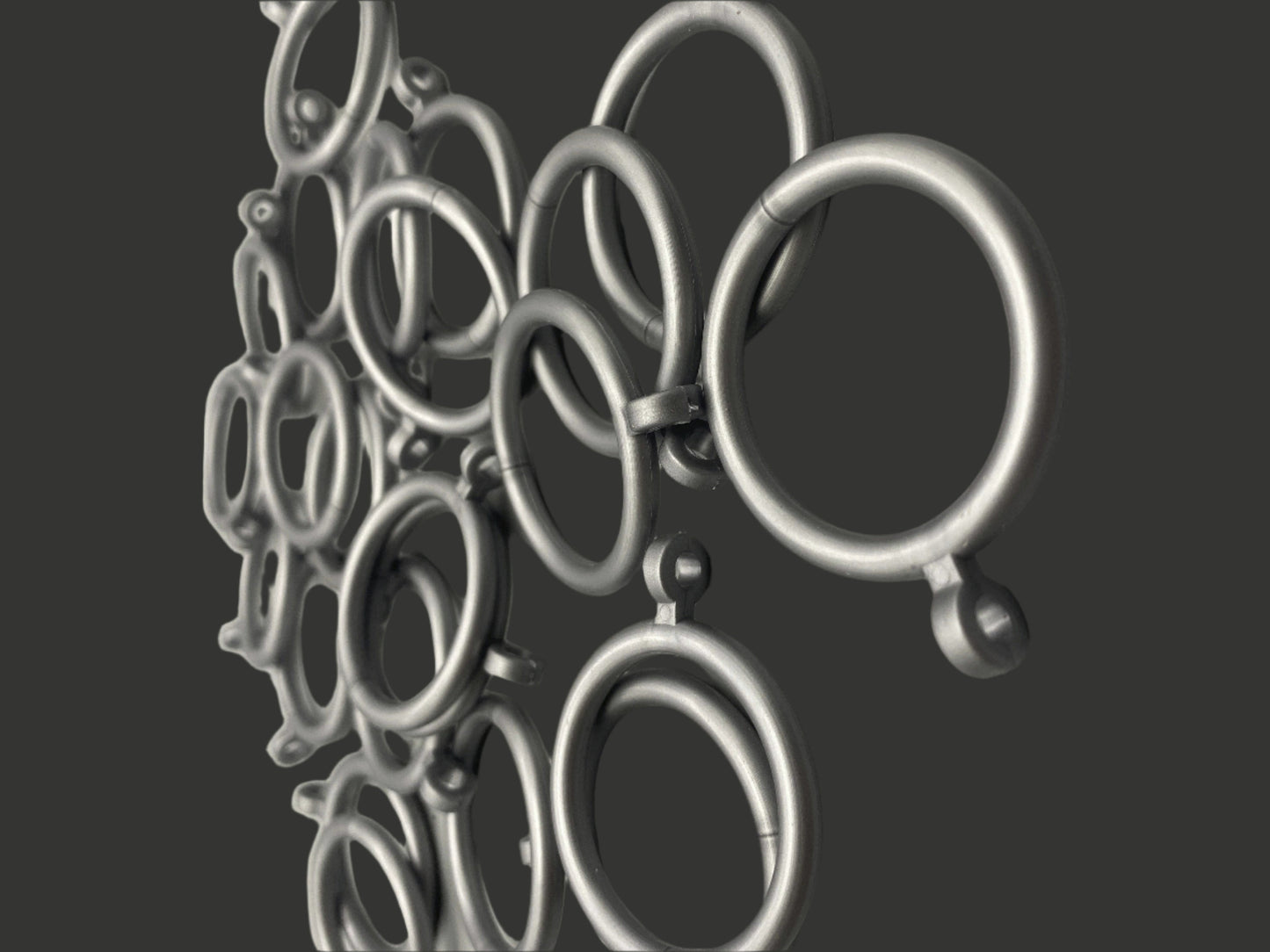 20x Plastic Pole Rings with Fixed Eyelet - For Poles Upto 20mm - Pack of 20pcs - Parts4Blinds