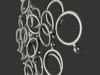 20x Plastic Pole Rings with Fixed Eyelet - For Poles Upto 20mm - Pack of 20pcs - Parts4Blinds