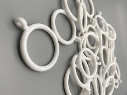 20x Plastic Pole Rings with Fixed Eyelet - For Poles Upto 20mm - Pack of 20pcs - Parts4Blinds
