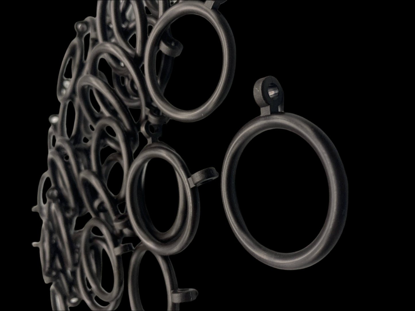 20x Plastic Pole Rings with Fixed Eyelet - For Poles Upto 20mm - Pack of 20pcs - Parts4Blinds