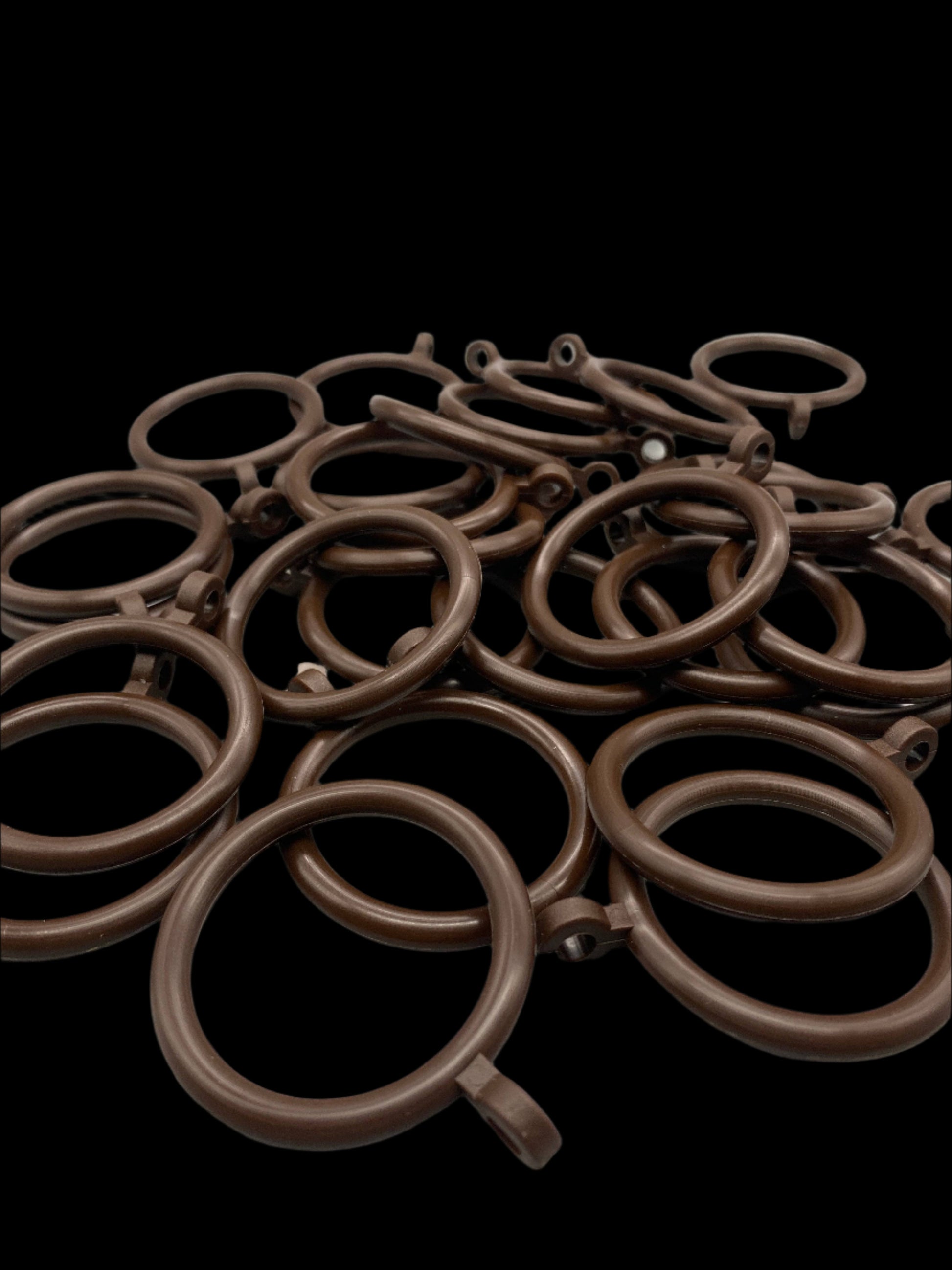 20x Plastic Pole Rings with Fixed Eyelet - For Poles Upto 20mm - Pack of 20pcs - Parts4Blinds
