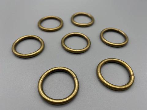 Curtain Rod/Pole Rings Antique Gold - Inner Diameter 20mm - Solid - Pack of 25 - Parts4Blinds