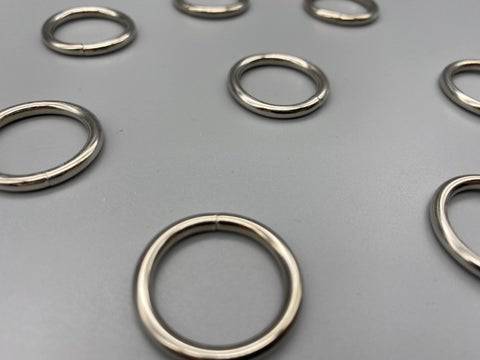 Curtain Rod/Pole Rings Brush Nickel - Inner Diameter 20mm - Solid - Pack of 25 - Parts4Blinds
