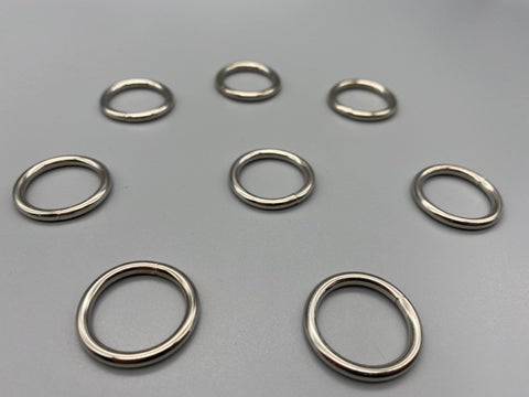 Curtain Rod/Pole Rings Brush Nickel - Inner Diameter 20mm - Solid - Pack of 25 - Parts4Blinds