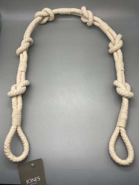 Pair of Coastal Shanklin Rope Tie Band Cotton / Tie Backs - by Jones® - Pair - Parts4Blinds