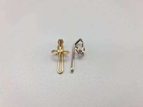Curtain Header Tape Hooks P-hook - Metal (Gold/Silver) - Parts4Blinds