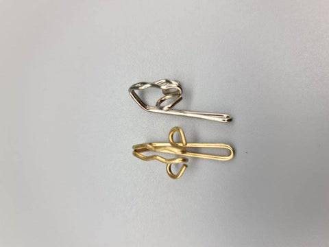 Curtain Header Tape Hooks P-hook - Metal (Gold/Silver) - Parts4Blinds