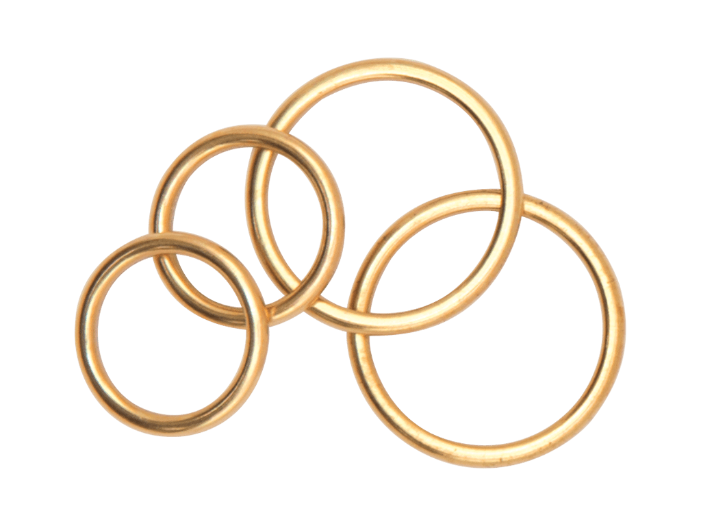 Hollow Brass Metal Rings - Various Sizes / Diameters - Parts4Blinds