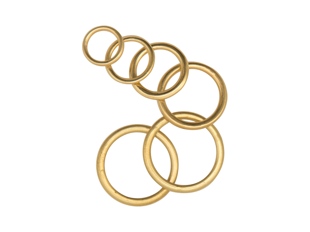 Hollow Brass Metal Rings - Various Sizes / Diameters - Parts4Blinds