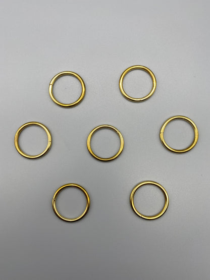 Gold Metal Rings - Inner Diameter 15mm - Pack of 50pcs - Parts4Blinds