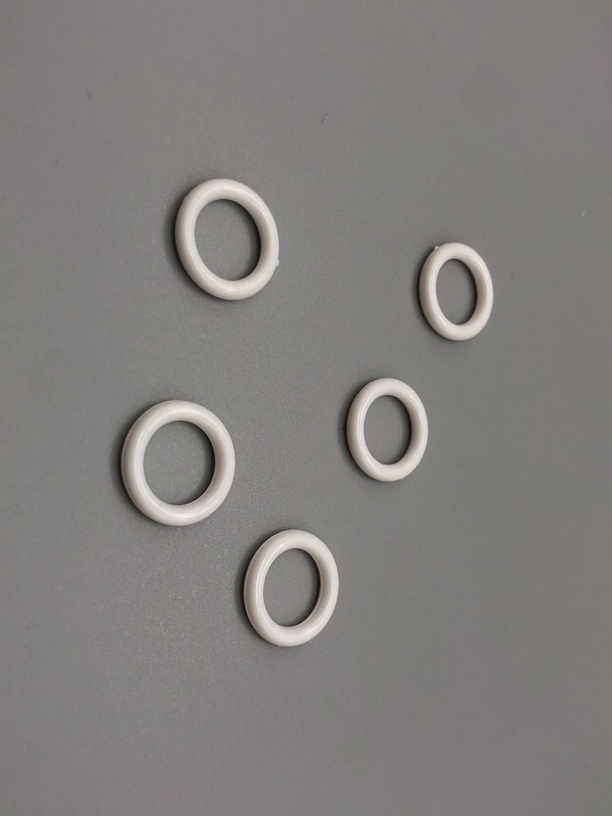 Roman Blinds Rings - Various Sizes - Clear & White Colour - Pack of 100pcs - Parts4Blinds