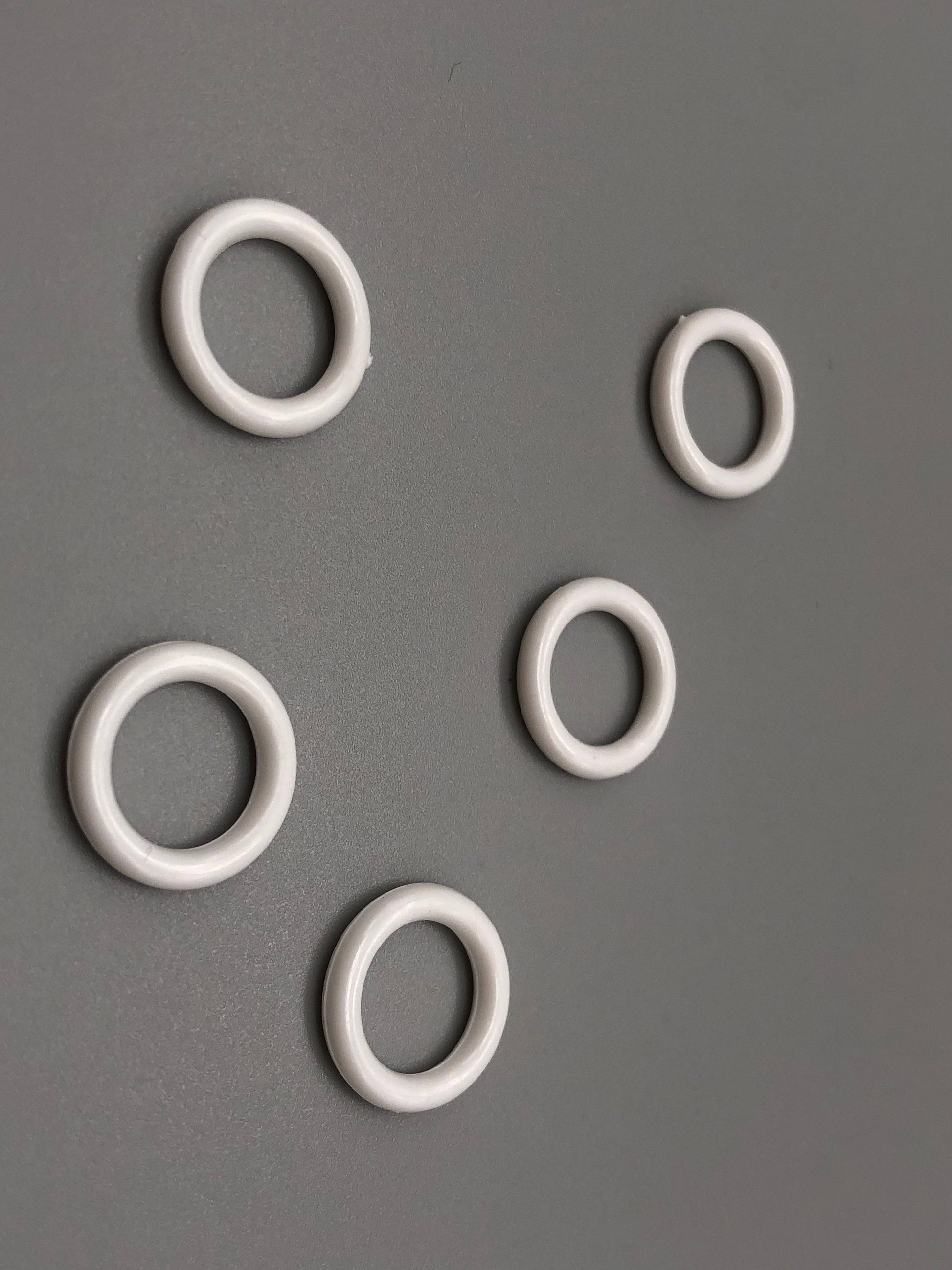 Roman Blinds Rings - Various Sizes - Clear & White Colour - Pack of 100pcs - Parts4Blinds