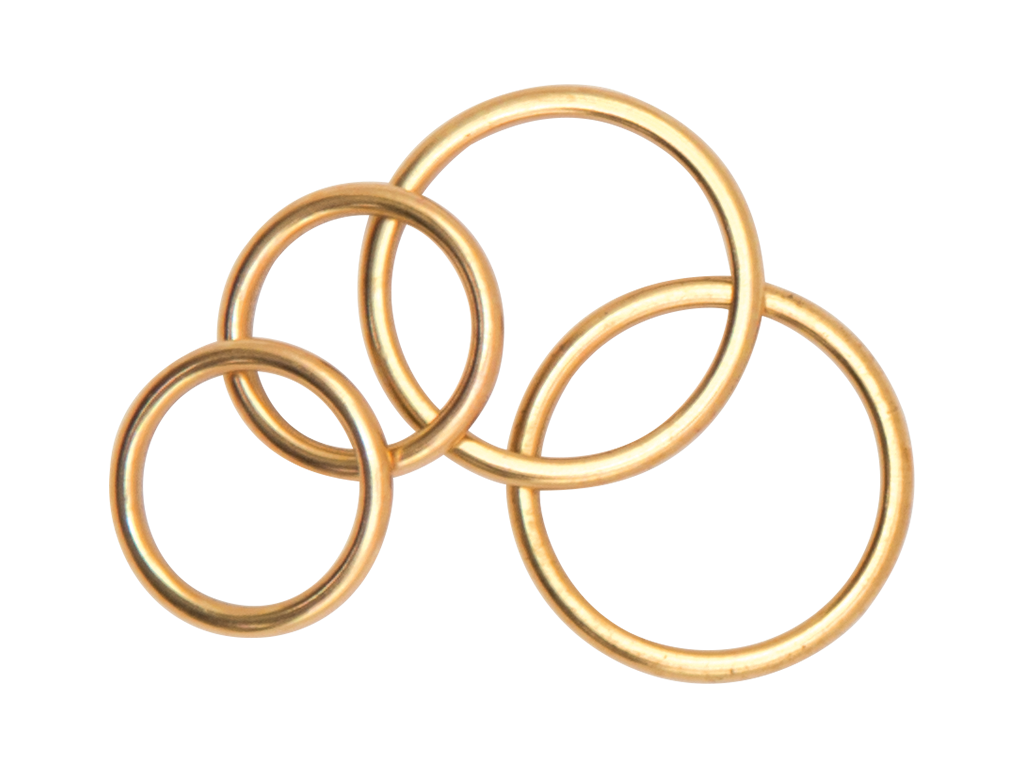Hollow Brass Metal Rings - Various Sizes / Diameters - Parts4Blinds